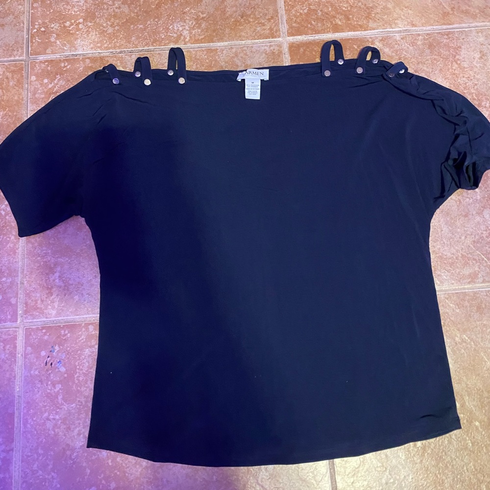 Black Carmen Marc valvo blouse